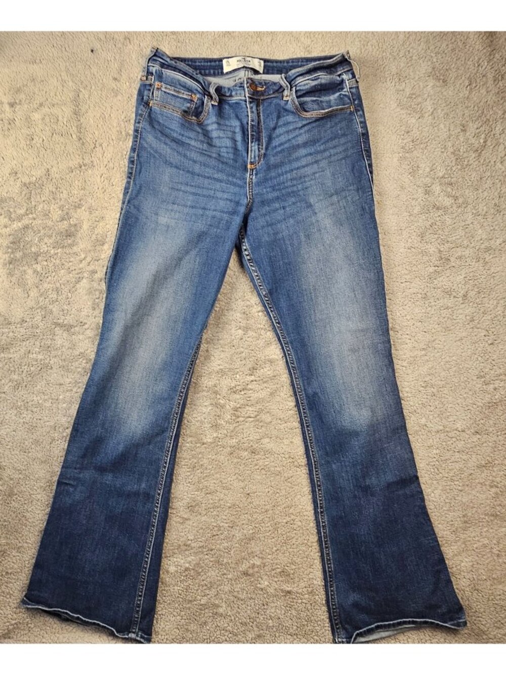 Hollister Womens Bootcut Jeans Size 17L Medium Wash Denim Classic Style